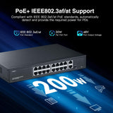 GENERIC|POESW16|1 YR WTY. 16 Port Gigabit PoE Switch + 2 Gigabit Uplink Ports