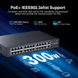 GENERIC|POESW24|1 YR WTY. 24 Port PoE Switch + 2 Gigabit Uplink Port