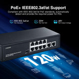 GENERIC|POESW8|1 YR WTY. 8 Port Gigabit PoE Switch + 2 Gigabit Uplink Ports