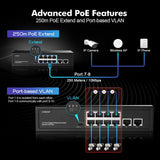 GENERIC|POESW8|1 YR WTY. 8 Port Gigabit PoE Switch + 2 Gigabit Uplink Ports