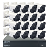 IQCCTV®|IQK16BC|1 YR WTY. 16 camera 4MP IP Bullet CCTV Kit, Smart Motion Detection, 20m cable per camera, 16 channel NVR