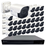 IQCCTV®|IQK32BC|1 YR WTY. 32 camera 4MP IP Bullet CCTV Kit, Smart Motion Detection, 20m cable per camera, 32 channel NVR