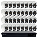 IQCCTV®|IQK32DC|1 YR WTY. 32 camera 8MP/4K IP Dome CCTV Kit, Smart AI, Active Deterrent, 20m cable per camera, 32 channel NVR, NDAA