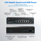 GENERIC|POESW4|1 YR WTY. 4 Port Gigabit PoE Switch + 1 Gigabit Uplink Port