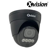 XVISION®|X6C8000ADM-B|3 YR WTY. 8MP/4K IP Turret Dome, Deep Learning AI, 5x Zoom, Colour & IR Night Vision, Active Defence, NDAA, Black