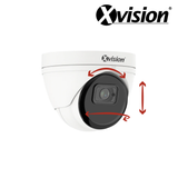 XVISION®|X4C5000V-W-4|3 YR WTY. 5MP IP Turret Dome, Deep Learning AI, Wide Angle, IR Night Vision, NDAA