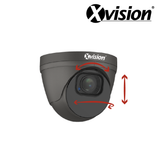 XVISION®|X5C8000VM-B-2|3 YR WTY. 8MP/4K IP Turret Dome, Deep Learning AI, 5x Zoom, IR Night Vision, NDAA, Black