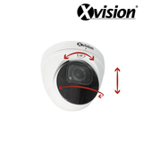 XVISION®|X5C8000VM-W-2|3 YR WTY. 8MP/4K IP Turret Dome, Deep Learning AI, 5x Zoom, IR Night Vision, NDAA