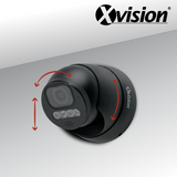 XVISION®|X6C8000ADM-B|3 YR WTY. 8MP/4K IP Turret Dome, Deep Learning AI, 5x Zoom, Colour & IR Night Vision, Active Defence, NDAA, Black