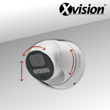 XVISION®|X4C5000ADM-W|3 YR WTY. 5MP IP Turret Dome, Deep Learning AI, 5x Zoom, Colour & IR Night Vision, Active Defence, NDAA