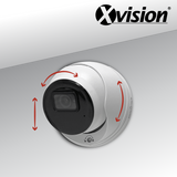 XVISION®|X4C5000V-W-4|3 YR WTY. 5MP IP Turret Dome, Deep Learning AI, Wide Angle, IR Night Vision, NDAA