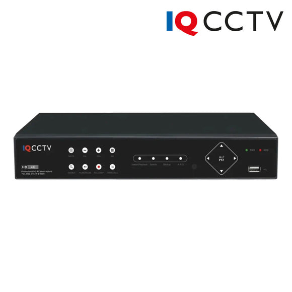 IQCCTV®│IQR8000D4H│2 YR WTY.    4 HD + 2 IP Channel HD DVR