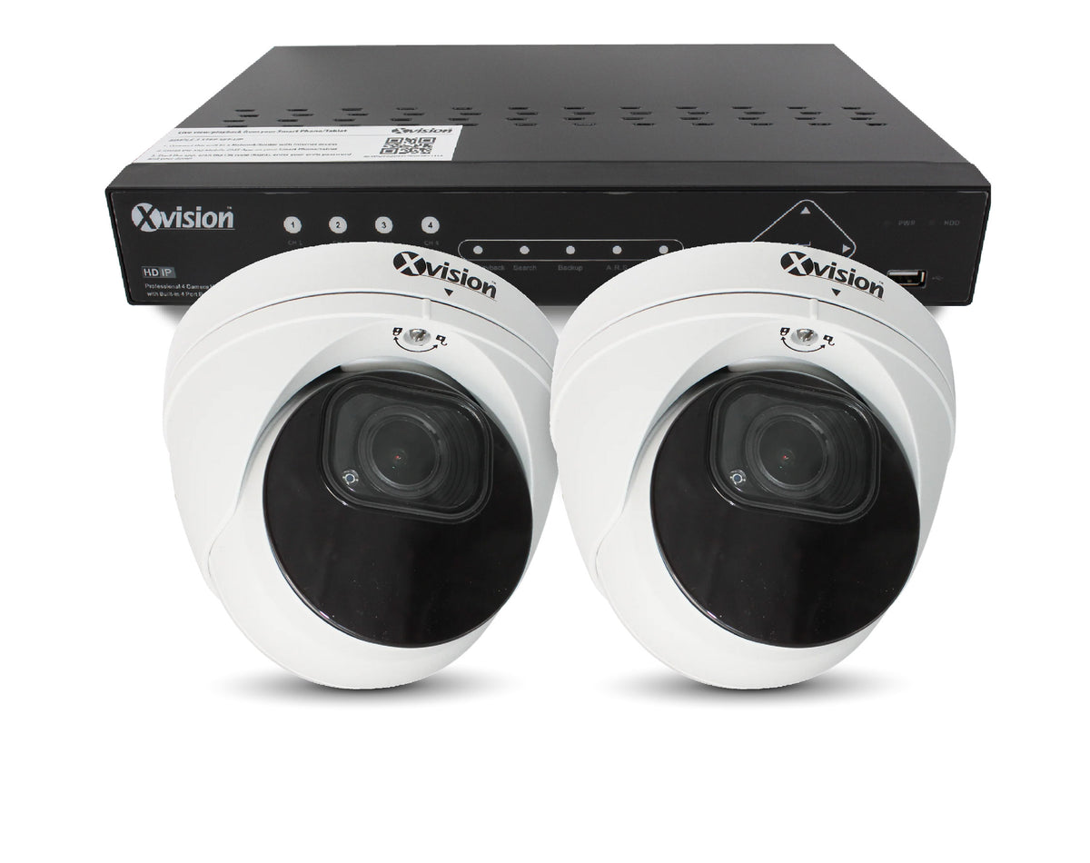 XVISION®│X5C8000VMWS21T│3 YR WTY. 4K AI+BI Pro Dome (White) 2 camer
