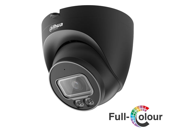 DAHUA®|HAC-HDW1509TP-A-LED-S2-BLACK|3 YR WTY. 5MP 16:9 Starlight Full Colour Turret Dome, 40m White Light, 2.8mm lens, Audio Mic,  CVI/TVI/AHD/Analogue Switchable, 12Vdc, Black *Special order. 3-5 days lead time