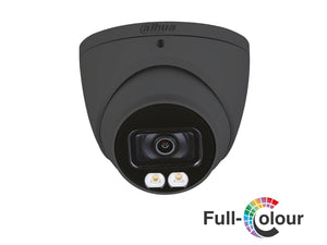 DAHUA®|HAC-HDW1509TP-A-LED-S2-G|3 YR WTY. 5MP 16:9 Starlight Full Colour Turret Dome, 40m White Light, 2.8mm lens, Audio Mic,  CVI/TVI/AHD/Analogue Switchable, 12Vdc, Grey *Special order. 3-5 days lead time