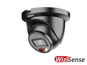 DAHUA®|IPC-HDW2849TM-S-IL-BLACK|3 YR WTY. Wizsense H.265+ 8MP/4K Turret Dome Camera, Dual Illumination 30m IR/White Light LED, Mic, 2.8mm Lens, SD Card, IP67, PoE, 12Vdc, Black *Special order. 3-5 days lead time