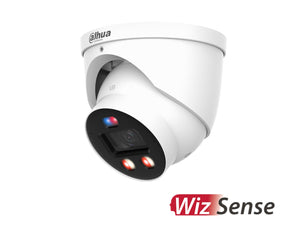 DAHUA®|IPC-HDW3849H-AS-PV-PRO|3 YR WTY. WizSense 8MP TiOC Pro H.265+ 'Active-Deterrent' Turret Dome, SMD Plus, Starlight, WDR, Smart Dual Illuminator  Integrated Speaker, Mic, SD Card, 2.8mm lens, PoE, 12Vdc *Special order. 3-5 days lead time