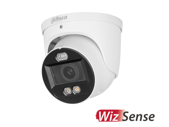 DAHUA®|IPC-HDW3849H-ZAS-PV|3 YR WTY. WizSense 8MP/4K TiOC 2.0 H.265+ 'Active-Deterrent' Turret Dome Camera, SMD Plus, 2.7-13.5mm Lens, WDR, Smart Dual Illuminator, Speaker, Mic, Micro SD Card, IP67, PoE, 12Vdc *Special order. 3-5 days lead time