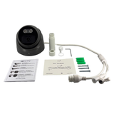 IQCCTV®|IQC08DFB|1 YR WTY. 8MP/4K IP Dome, Smart AI, Wide Angle, Colour & IR Night Vision, Active Deterrent, NDAA
