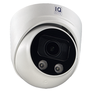 IQCCTV®|IQC08DMW|1 YR WTY. 8MP/4K IP Dome, Smart AI, 5x Zoom, Colour & IR Night Vision, Active Deterrent, NDAA