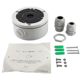 IQCCTV®|IQJB03|1 YR WTY. IQJB03. Junction Box for IQC04BFW, IQC04BFWW, IQC08BFW & IQC08DFW, Metal, White