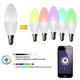 Ener-J ®|SHA5287|1 YR WTY. Smart WiFi E14 LED Candle Bulb 4.5W, RGB+W+WW, Dimmable *Special order. 3-5 days lead time