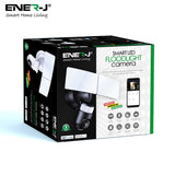 Ener-J ®|SHA5293|1 YR WTY. Wifi Outdoor Security Kit with IP Camera and twin LED Floodlight, 2 way audio, White *Special order. 3-5 days lead time