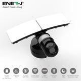 Ener-J ®|SHA5294|1 YR WTY. Wifi Outdoor Security Kit with IP Camera and twin LED Floodlight, 2 way audio, Black *Special order. 3-5 days lead time
