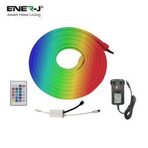 Ener-J ®|SHA5297X|1 YR WTY. Smart WiFi RGB LED Neon Strip Kit 12V, 3 meters, IP65 *Special order. 3-5 days lead time