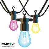 Ener-J ®|SHA5315|1 YR WTY. Wi-Fi LED String Light with RGB+WW, 7.3M and 12pcs LED Bulbs with Plug & Play Power Supply *Special order. 3-5 days lead time