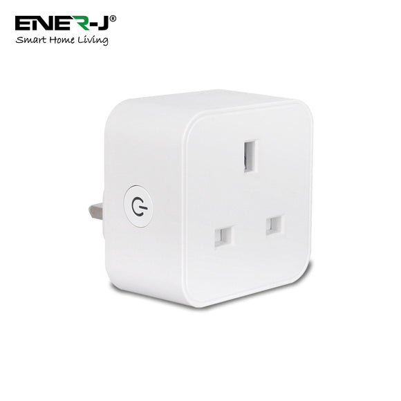 Ener-J ®|SHA5325|1 YR WTY. WiFi Smart Mini plug square, UK BS Plug *Special order. 3-5 days lead time