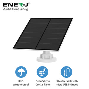 Ener-J ®|SHA5345|1 YR WTY. 5W Crystal cell Solar Panel with 3M charging cable, IP66 *Special order. 3-5 days lead time