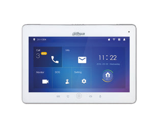 DAHUA®|VTH5241DW-S2|3 YR WTY. 10" Video Monitor, Touch Screen, Intercom, IP Camera Support, Wi-Fi, 10-15Vdc, PoE, White