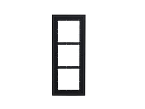 DAHUA®|VTM24P3|3 YR WTY. 3 Module Anodised Aluminium Surround Fascia Plate for VTO4202FB-MX Series, Black Finish