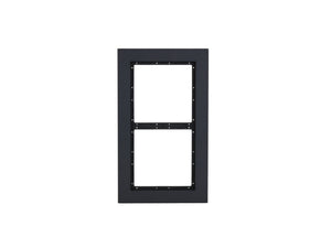 DAHUA®|VTM25P2|3 YR WTY. 2 Module Anodised Aluminium Surround Fascia Plate for VTO4202FB-MX Series, Black Finish