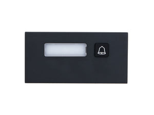 DAHUA®|VTO4202FB-MB1|3 YR WTY. 1 Button Call Module, IK07 Anodised Aluminium, IP65, Half Size, Black Finish