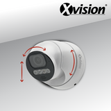 XVISION®|X4C5000ADM-W|3 YR WTY. 5MP AI powered Active Defence Motorised Lens Dome - White