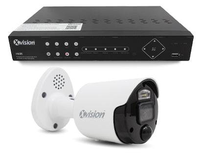 XVISION®│X5C8000BD-W-S1-1T│3 YR WTY.    4K Active Defence AI+BI Mini Bullet 1 camera PoE IP CCTV system