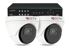 IQCCTV®│IQC8000V-W-S2-1T│2 YR WTY.    4K Mini Dome 2 camera HD CCTV System