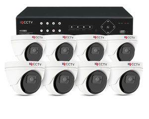 IQCCTV®│IQC8000V-W-S8-1T│2 YR WTY.    4K Mini Dome 8 camera HD CCTV System