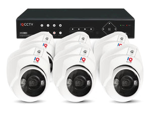 IQCCTV®│IQC5000VC-W-S6-1T│2 YR WTY.    5MP White LED Mini Dome 6 camera HD CCTV System