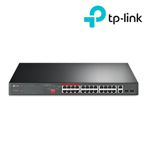 Y3K®│TL-SL1226P│1 YR WTY.    .24-Port 10/100Mbps + 2-Port Gigabit Unmanaged PoE+ Switch