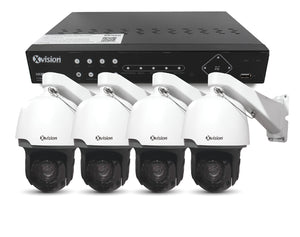 XVISION®│X4C5000SD33-S4-1T│3 YR WTY.    5MP Speed Dome 4 camera PoE IP CCTV system