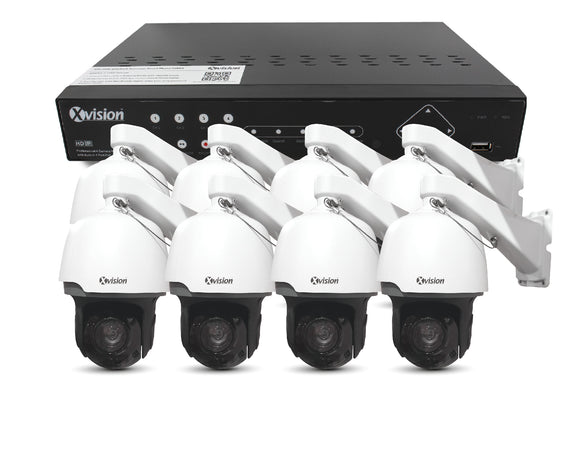 XVISION®│X4C5000SD33-S8-2T│3 YR WTY.    5MP Speed Dome 8 camera PoE IP CCTV system