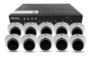 XVISION®│X4C5000V-W-3-S10-4T│3 YR WTY.    5MP Mini Dome 10 camera PoE IP CCTV system