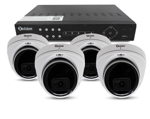XVISION®│X4C5000V-W-3-S4-1T│3 YR WTY.    5MP Mini Dome 4 camera PoE IP CCTV system