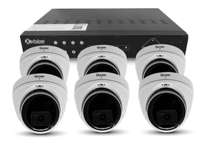 XVISION®│X4C5000V-W-3-S6-2T│3 YR WTY.    5MP Mini Dome 6 camera PoE IP CCTV system