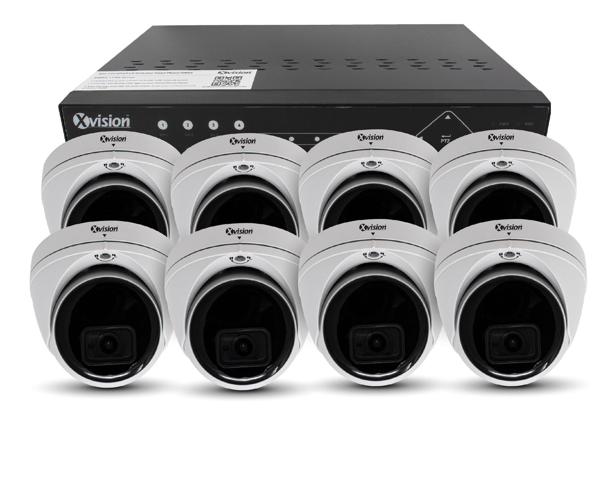 XVISION®│X5C8000VWS82T│3 YR WTY. 4K Mini Dome 8 camera PoE IP CCTV Y3K