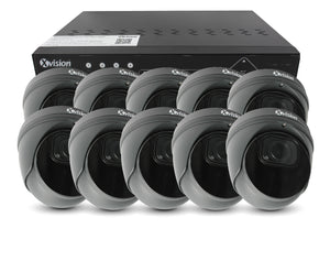 XVISION®│X5C5000VM-G-3-S10-4T│3 YR WTY.    5MP AI+BI Pro Dome (Grey) 10 camera PoE IP CCTV system