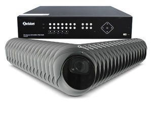XVISION®│X4C5000VM-G-3-S32-8T│3 YR WTY.    5MP Pro Dome (Grey) 32 camera PoE IP CCTV system